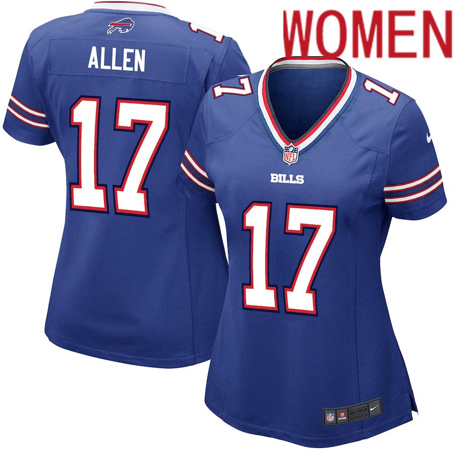 Women Buffalo Bills #17 Josh Allen Nike Royal Game Player NFL Jersey->women nfl jersey->Women Jersey